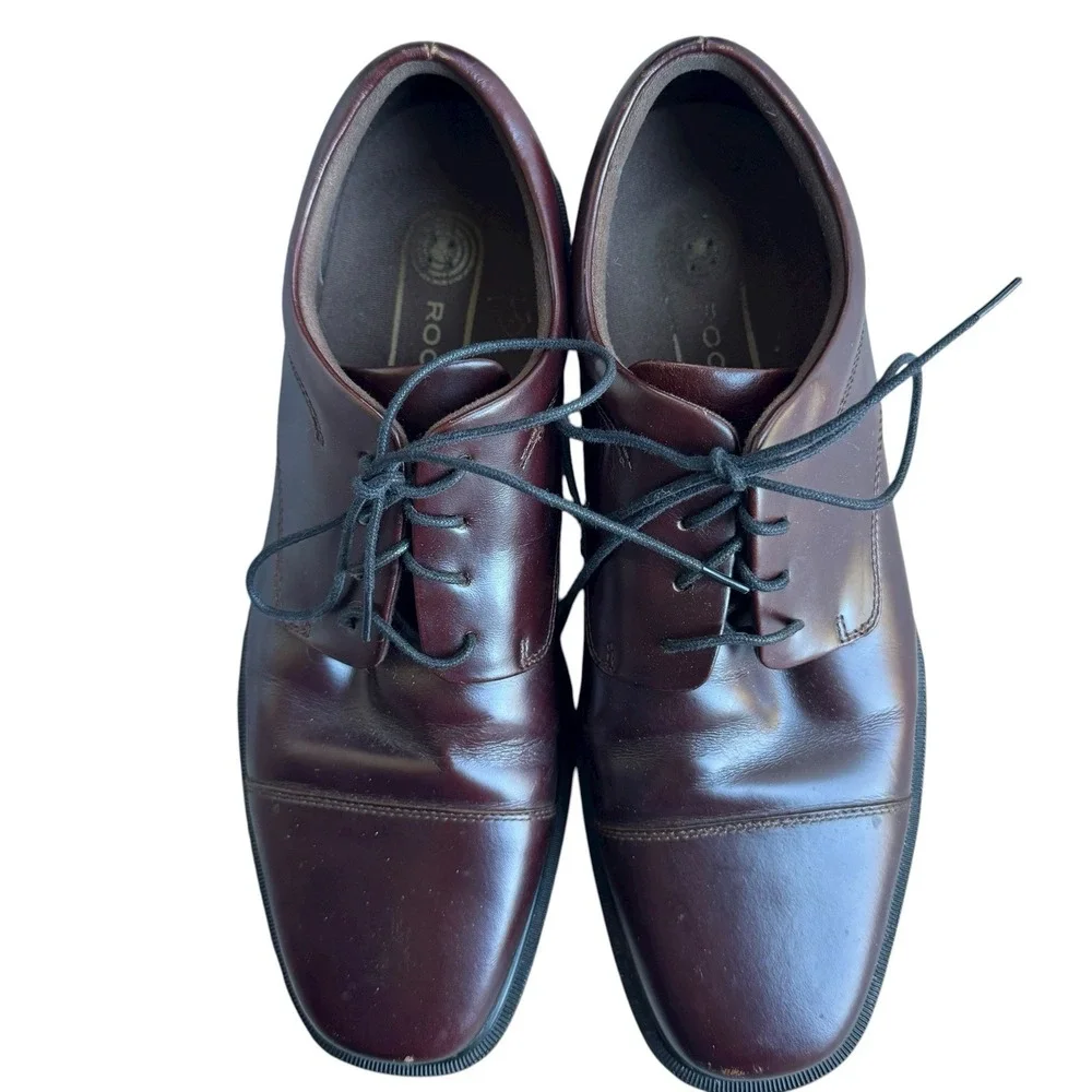 Rockport Ellingwood‎ Waterproof Leather Dress Lace-up Shoes Cap Toe Oxford Sz 10